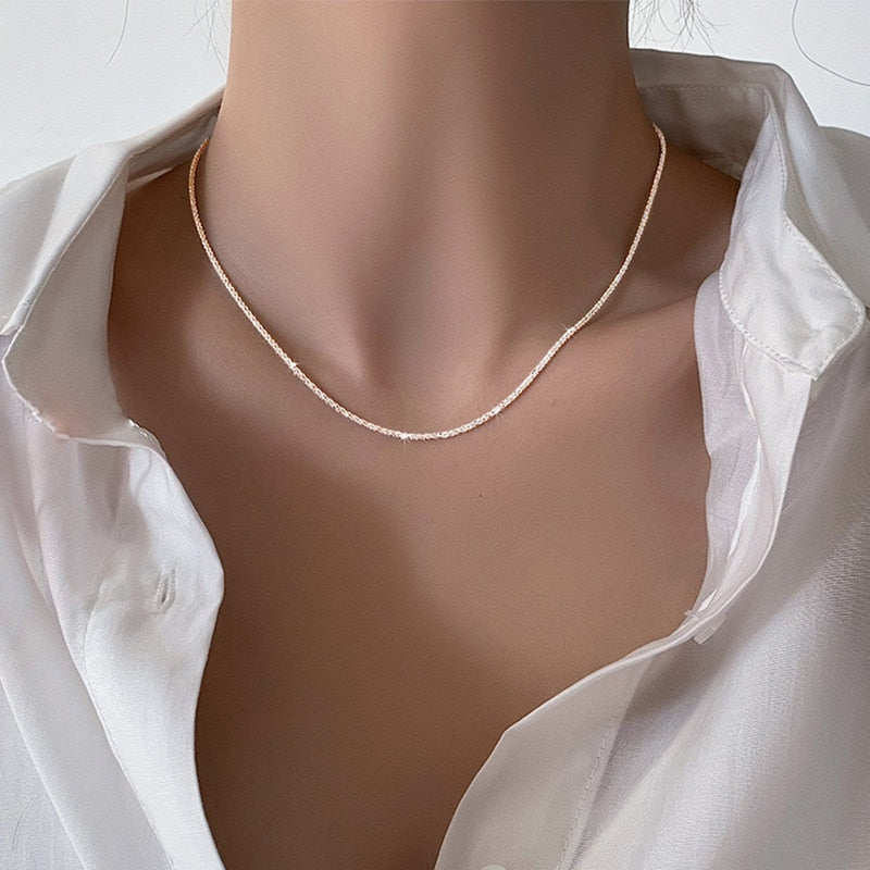 Sparkling Clavicle Necklace